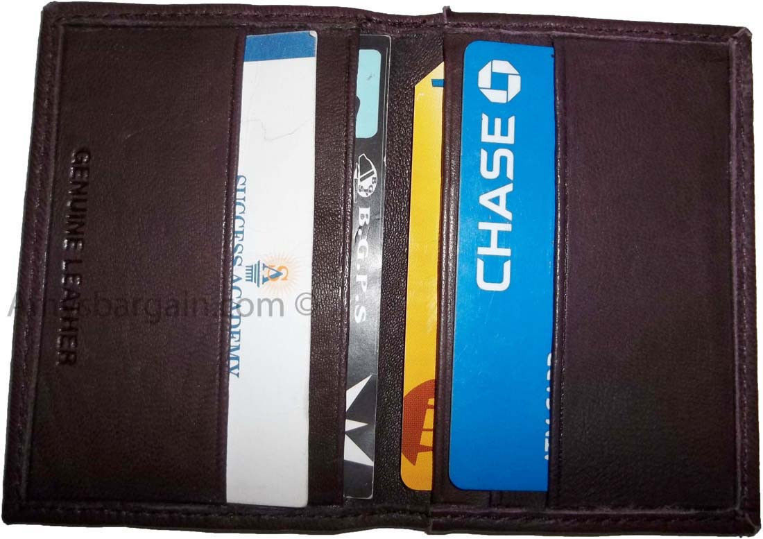 business card case leather business credit card case leather case new case - Image 5