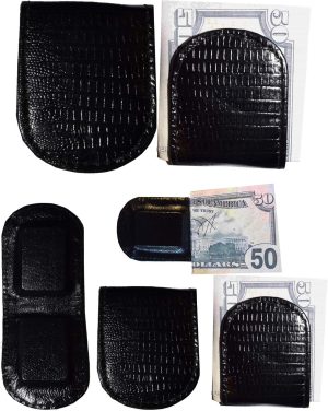 lot of 12 new lizard printed leather money clip black unbranded money clip - Image 11