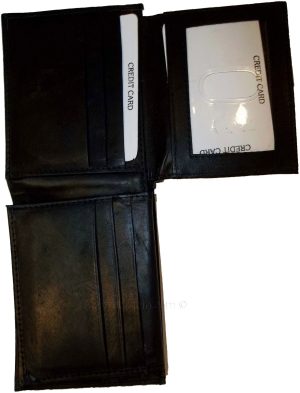 lot of 2 men's bi fold leather wallet brown 12 cards 2 id billfold wallet br new - Image 6