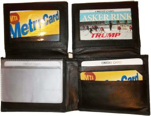 lot of 2 men's bi fold leather wallet brown 12 cards 2 id billfold wallet br new - Image 9