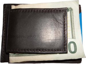 lot of 2 new lambskin leather money clip magnetic money clip leather case - Image 10