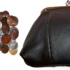 lot of 2 new women's leather change purse coin bag wallet bag hand coin case bn