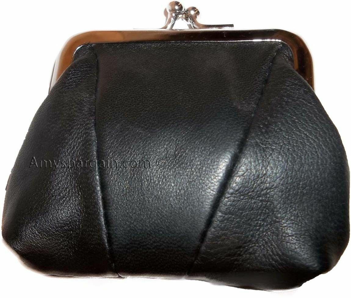 lot of 2 new women's leather change purse coin bag wallet bag hand coin case bn - Image 12