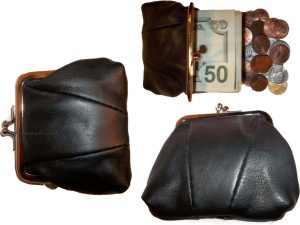 lot of 2 new women's leather change purse coin bag wallet bag hand coin case bn - Image 3