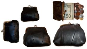 lot of 2 new women's leather change purse coin bag wallet bag hand coin case bn - Image 4