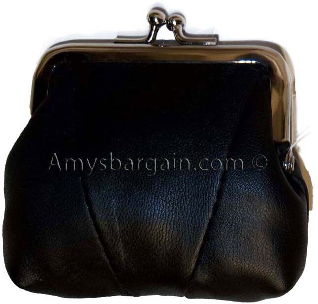 lot of 2 new women's leather change purse coin bag wallet bag hand coin case bn - Image 9