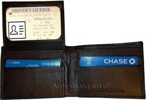 lot of 4 crocodile skin printed leather man's bifold wallet id 2 bill slots new - Image 3