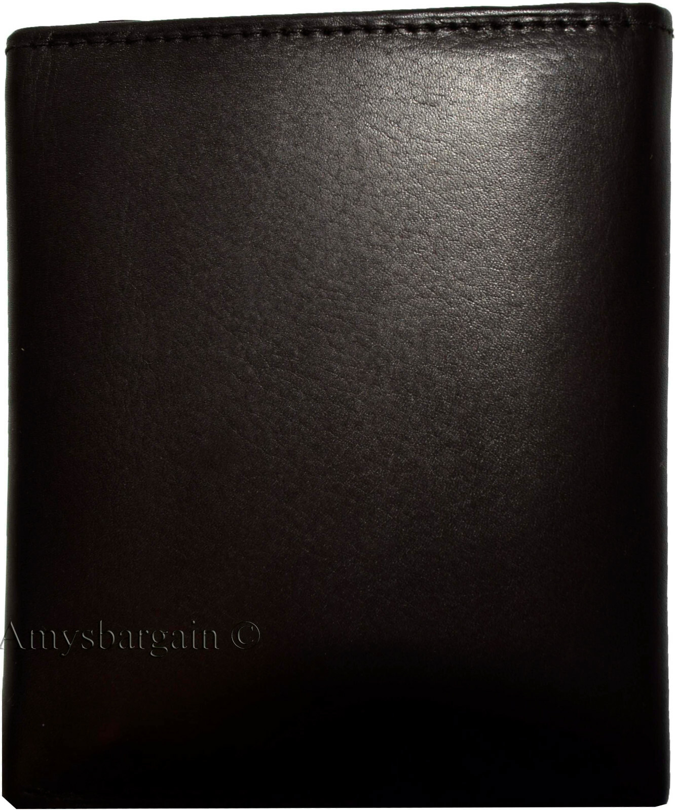 lot of 6 man's genuine calfskin leather trifold wallet 2 id 8 card 2 bill slots - Image 4