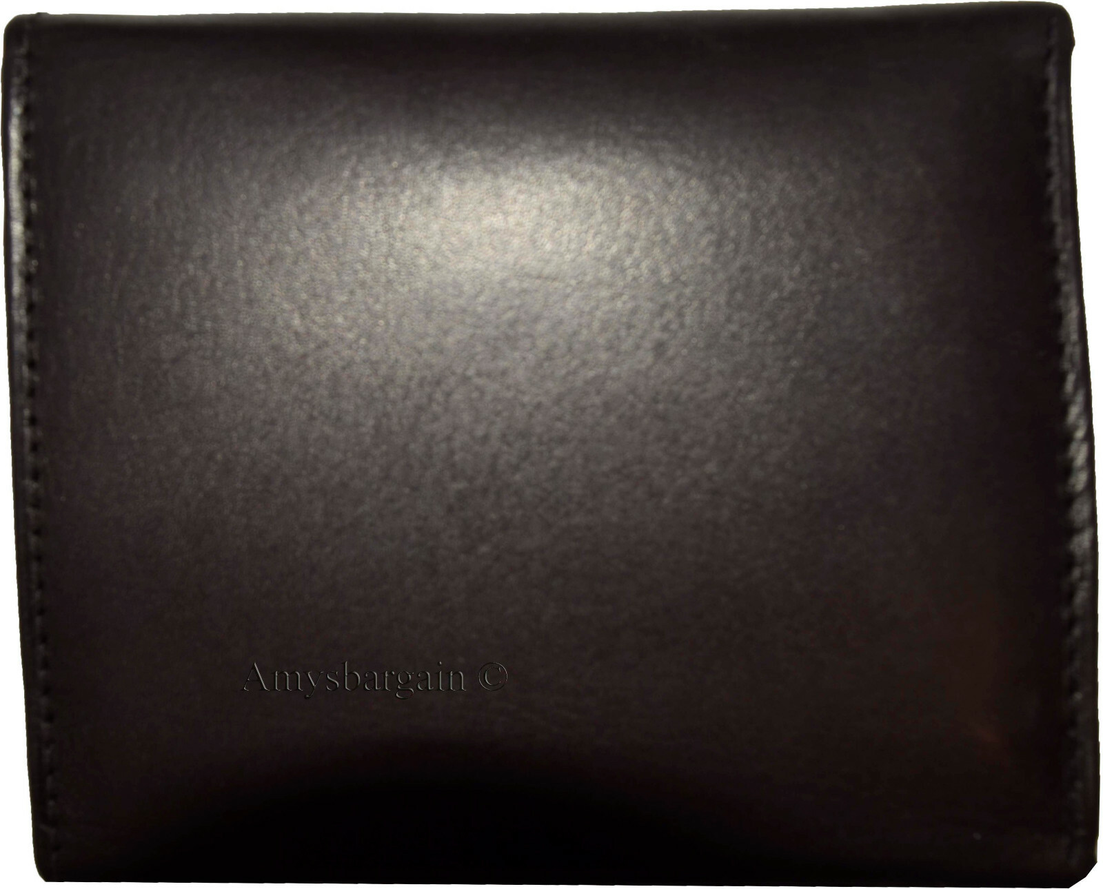 lot of 6 man's genuine calfskin leather trifold wallet 2 id 8 card 2 bill slots - Image 6