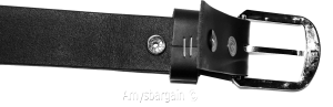 men's belt size large solid leather belt. men's new black strong leather belt. - Image 6