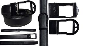 mens black replacement leather waist belts waistband new auto-lock strap only XL