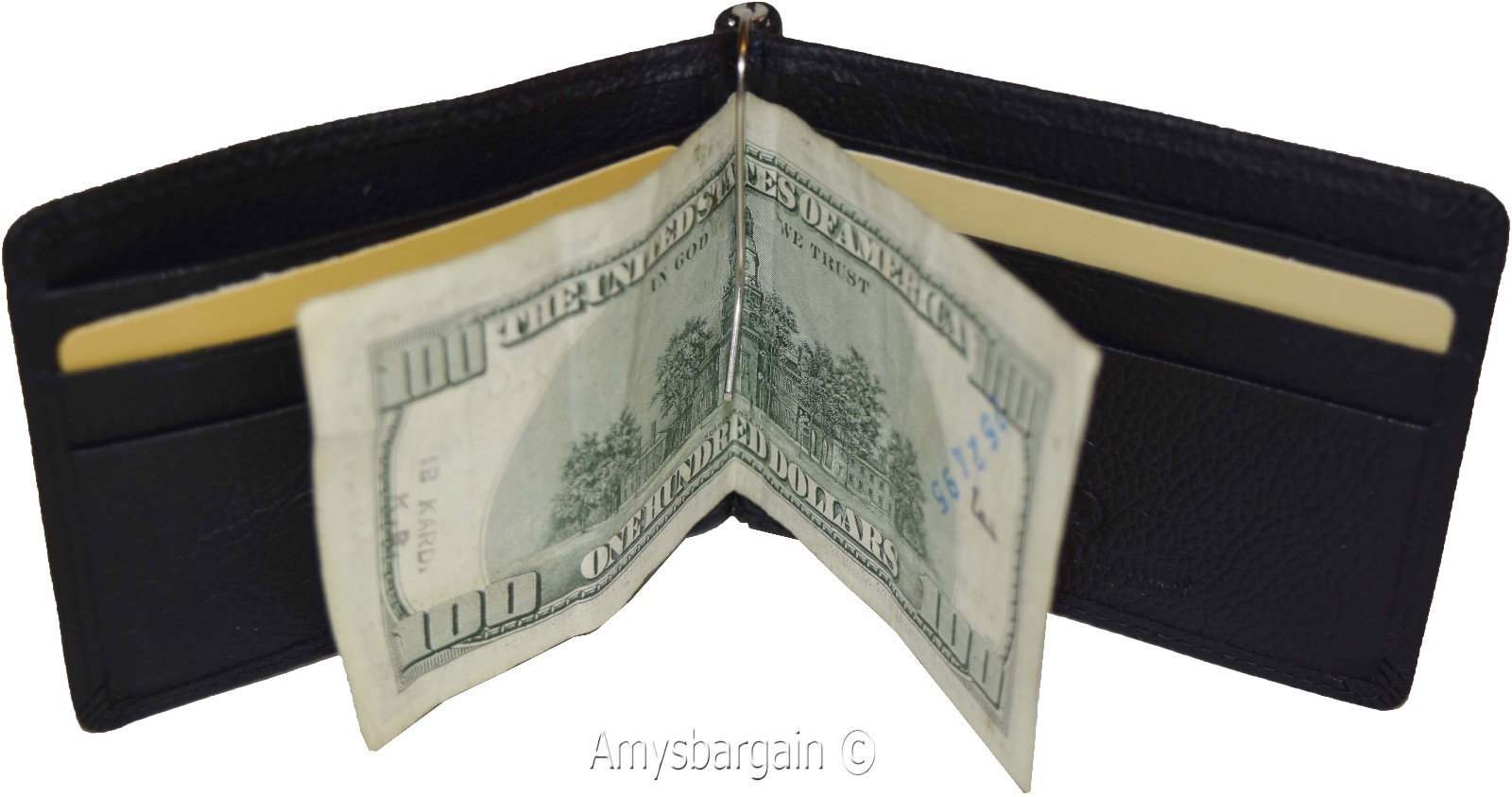 money clip natural grain leather money clip 6 credit cards bills money holder - Image 12