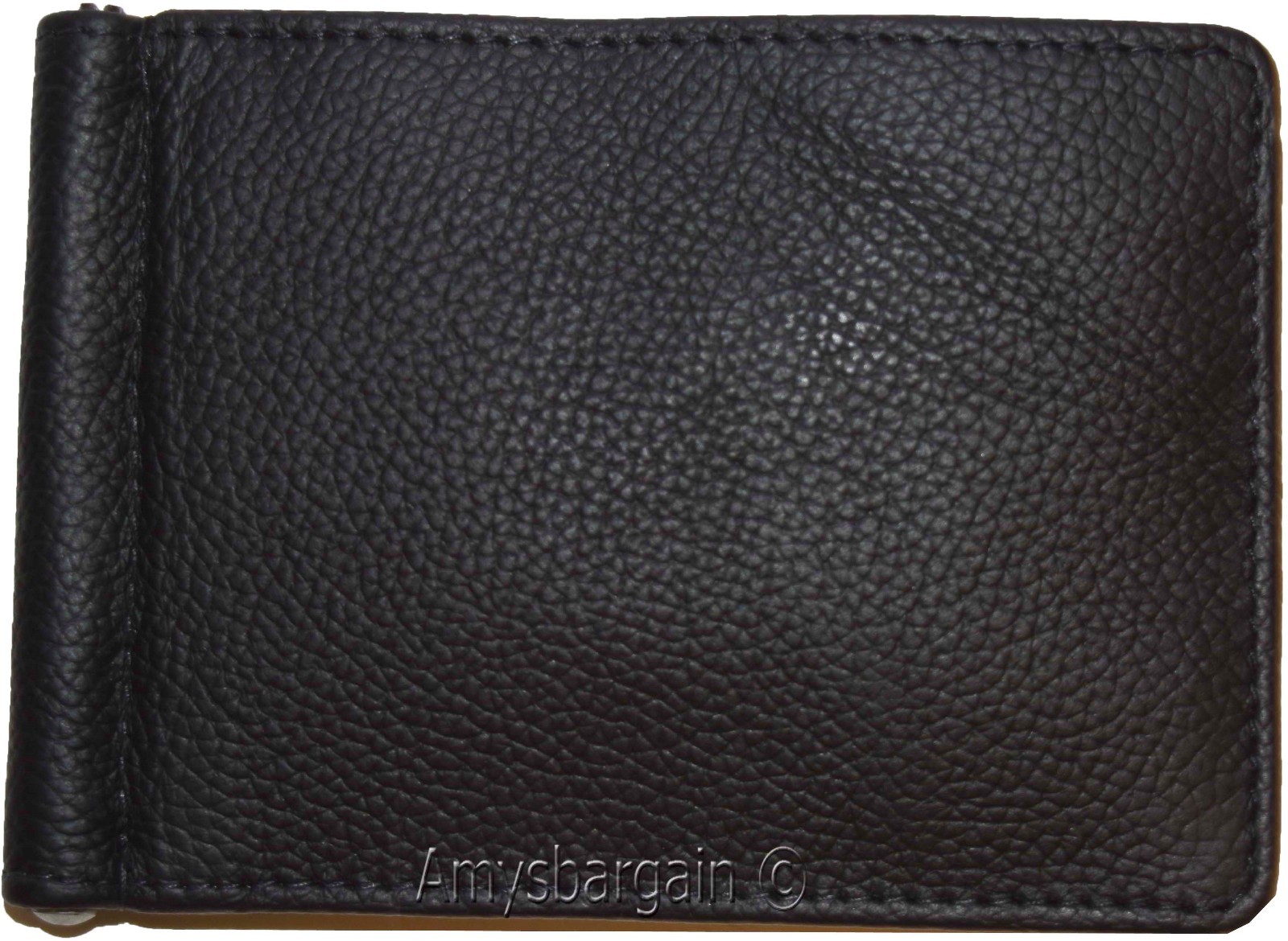 money clip natural grain leather money clip 6 credit cards bills money holder - Image 9