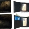 new men's wallet lizard printed leather trifold wallet 1 id 9 card 2 bill slots