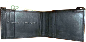 new style bifold leather man’s wallet 8 credit card spaces id window bifold - Image 3