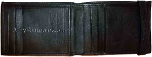 new style bifold leather man’s wallet 8 credit card spaces id window bifold - Image 4
