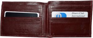 thin men's leather wallet 8 card slots 2 bill spaces thin bifold men's wallet - Image 11