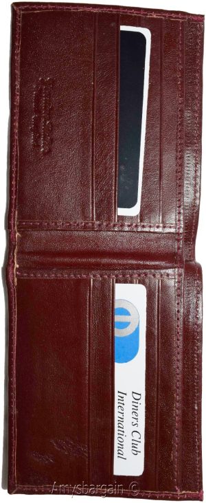 thin men's leather wallet 8 card slots 2 bill spaces thin bifold men's wallet - Image 12