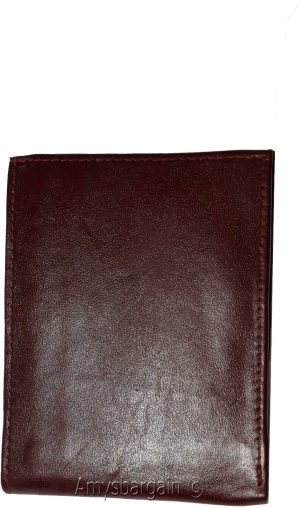 thin men's leather wallet 8 card slots 2 bill spaces thin bifold men's wallet - Image 4