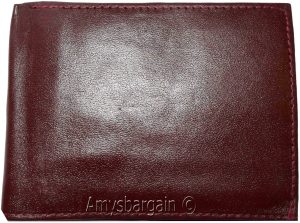 thin men's leather wallet 8 card slots 2 bill spaces thin bifold men's wallet - Image 6