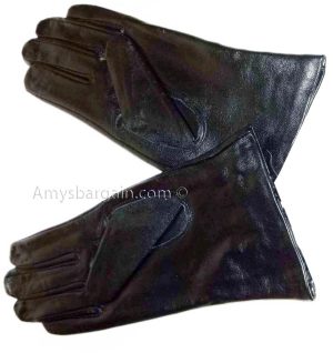 woman's soft leather gloves beautiful warm winter gloves. - Image 6