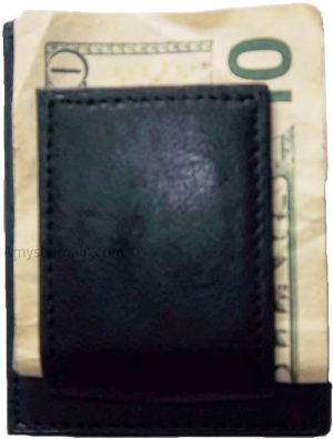 12 Men’s Leather Money Clip Credit card/ID holder wallet with magnetic moneyclip - Image 12