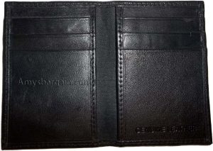 2 Black skinny leather 6 business and credit card case, leather card case BNWT - Image 3