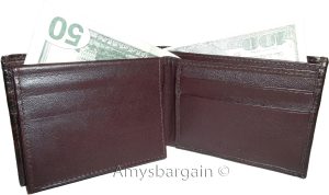 2 New Crocodile Skin Printed Leather man's bi fold wallet 2 bill slots 6 card ID - Image 12