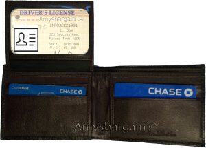 2 New Crocodile Skin Printed Leather man's bi fold wallet 2 bill slots 6 card ID - Image 13