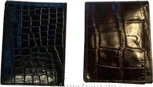 2 New Crocodile Skin Printed Leather man's bi fold wallet 2 bill slots 6 card ID - Image 4