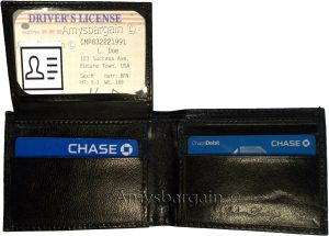2 New Crocodile Skin Printed Leather man's bi fold wallet 2 bill slots 6 card ID - Image 9