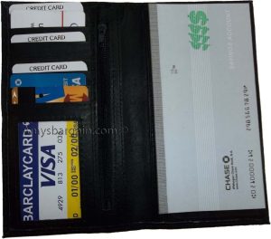 6 New Women/Man's Leather Checkbook Wallet 4 bill pockets 1 zip pocket 7 card ID - Image 11