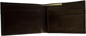Crocodile Skin Printed brown leather man's bi fold wallet 2 bil slots 6 card ID - Image 3