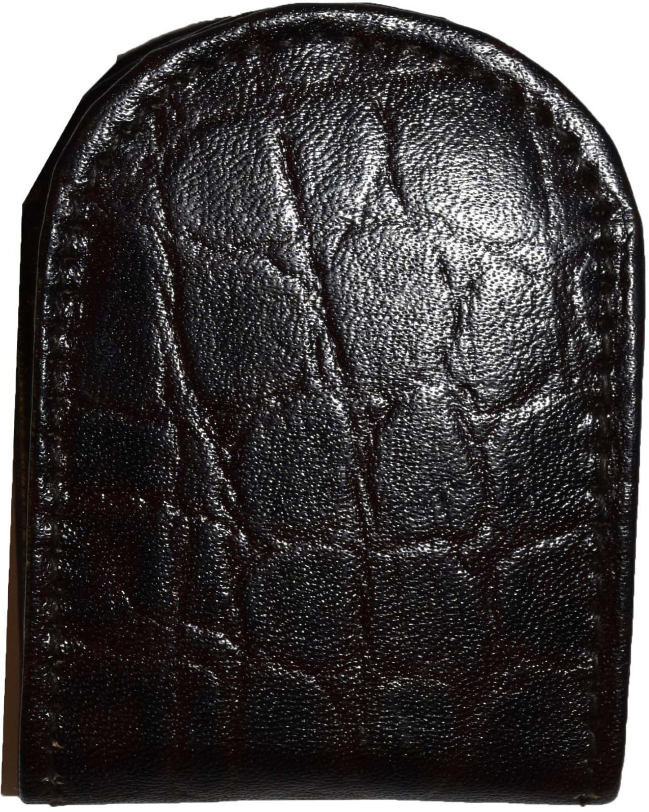 Crocodile skin printed brown leather money clip, Clip money, new currency holder - Image 6