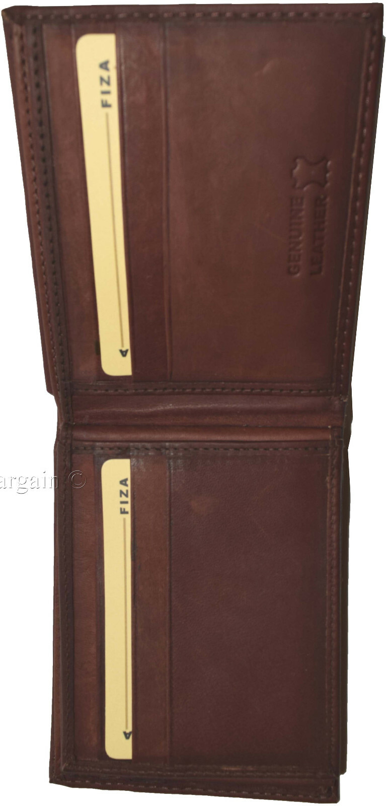 FIZA NY New leather men's Bifold wallet Tan Billfold wallet 9 Credit cards 3 ID - Image 4