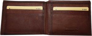 FIZA NY New leather men's Bifold wallet Tan Billfold wallet 9 Credit cards 3 ID - Image 7