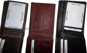 Leather 2-in-1 man's wallet 9 credit card space zip change purse sued lined bnwt - Image 11