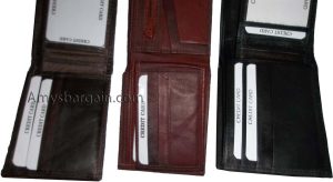 Leather 2-in-1 man's wallet 9 credit card space zip change purse sued lined bnwt - Image 12