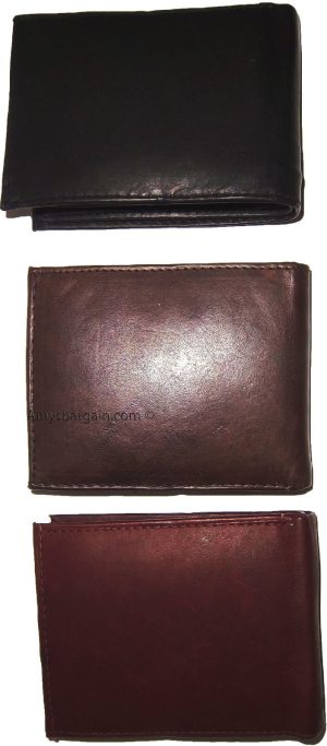 Leather 2-in-1 man's wallet 9 credit card space zip change purse sued lined bnwt - Image 6