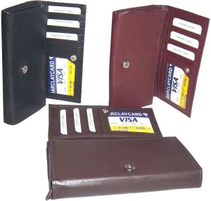 Leather checkbook wallet compact wallet zip wallet change purse new wallet BN
