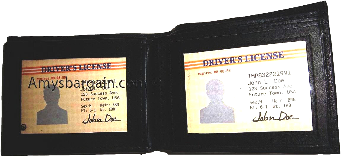 Leather man's Wallet 9 Card Holder 3 ID windows Billfold Wallet brand new - Image 3