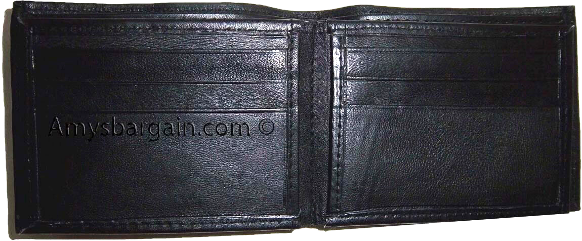 Leather man's Wallet 9 Card Holder 3 ID windows Billfold Wallet brand new - Image 4