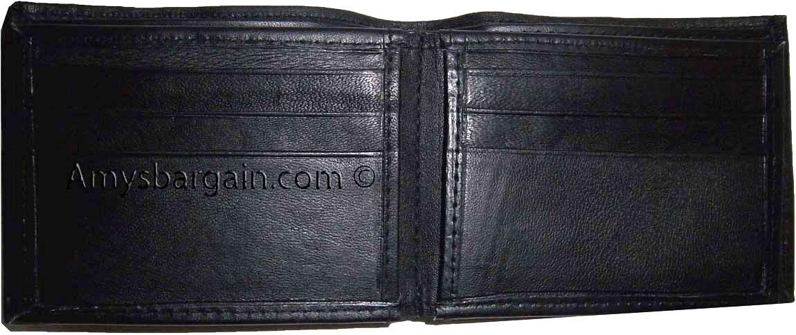Leather man's Wallet 9 Card Holder 3 ID windows Billfold Wallet brand new - Image 6