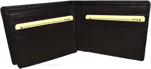 Leather men's Bifold wallet, Black Billfold wallet 9 Credit card 3 ID New in Box - Image 11