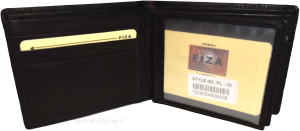 Leather men's Bifold wallet, Black Billfold wallet 9 Credit card 3 ID New in Box - Image 13