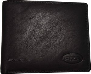 Leather men's Bifold wallet, Black Billfold wallet 9 Credit card 3 ID New in Box - Image 3