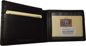Leather men's Bifold wallet, Black Billfold wallet 9 Credit card 3 ID New in Box - Image 4
