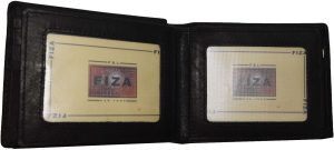 Leather men's Bifold wallet, Black Billfold wallet 9 Credit card 3 ID New in Box - Image 5