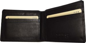 Leather men's Bifold wallet, Black Billfold wallet 9 Credit card 3 ID New in Box - Image 6
