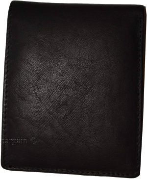 Leather men's Bifold wallet, Black Billfold wallet 9 Credit card 3 ID New in Box - Image 7